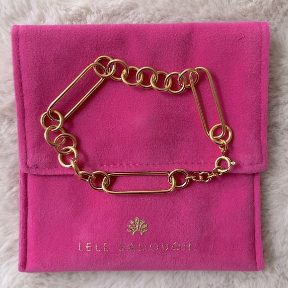 NWT Lele Sadoughi Mixed Chain Bracelet Choose Your Charm Gold - Picture 7 of 7